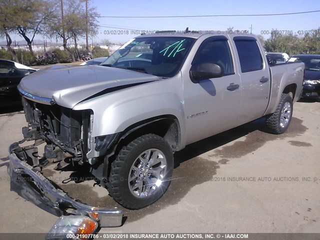 3GTEK23MX9G108306 - 2009 GMC SIERRA K1500 SLE SILVER photo 2