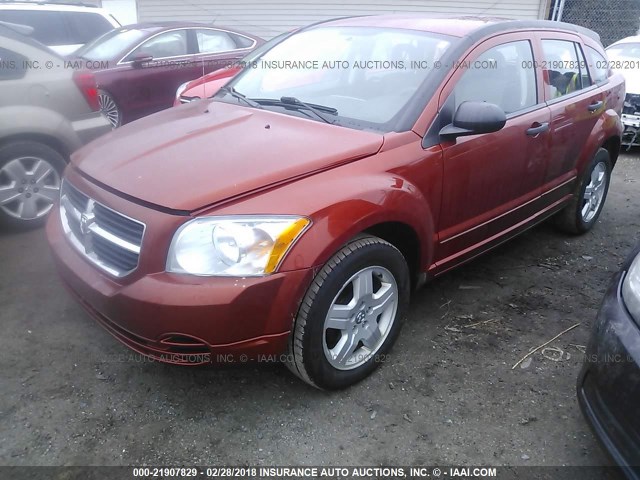 1B3HB48B58D636591 - 2008 DODGE CALIBER SXT ORANGE photo 2