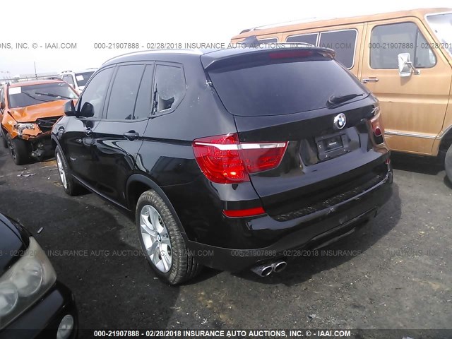 5UXWX7C3XH0U44128 - 2017 BMW X3 XDRIVE35I BLACK photo 3