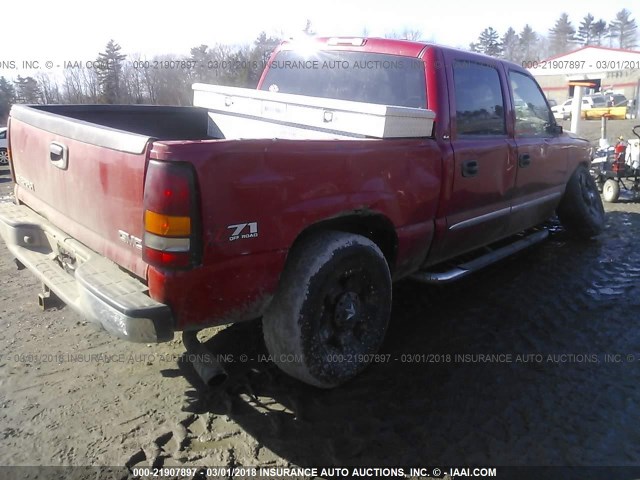 2GTEK13T061195946 - 2006 GMC NEW SIERRA K1500 RED photo 4