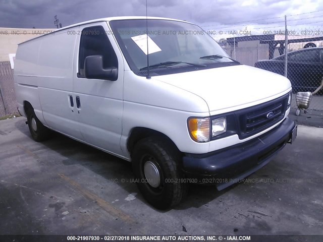 1FTRE14203HA14500 - 2003 FORD ECONOLINE E150 VAN WHITE photo 1