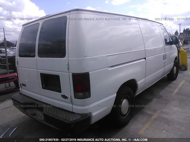 1FTRE14203HA14500 - 2003 FORD ECONOLINE E150 VAN WHITE photo 4