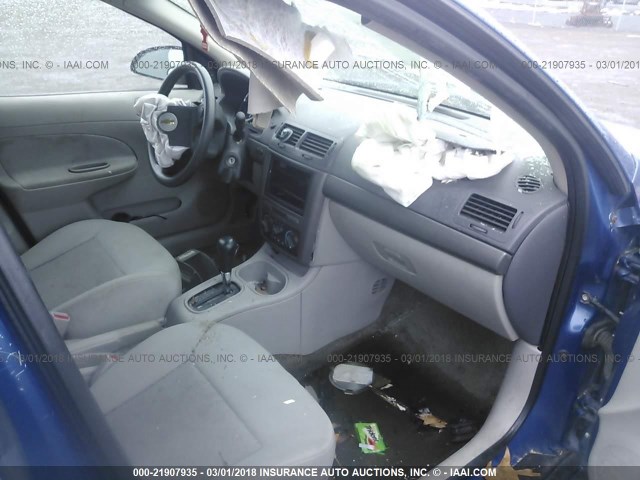 1G1AK52F457591762 - 2005 CHEVROLET COBALT BLUE photo 5