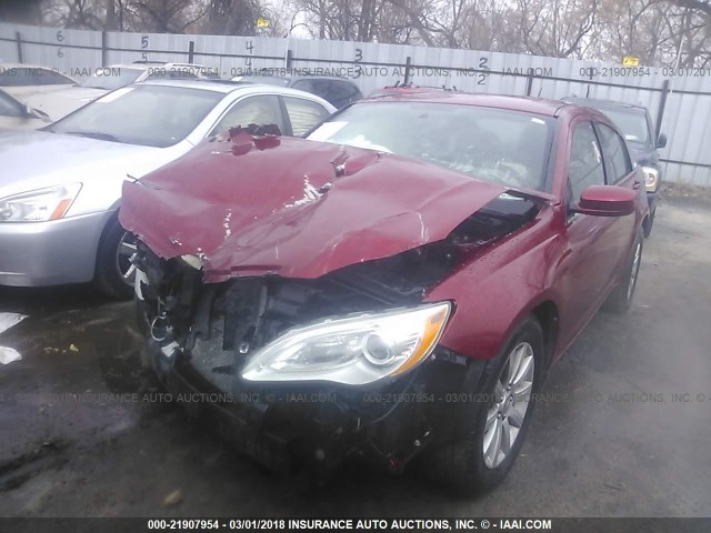 1C3CCBBB4DN763098 - 2013 CHRYSLER 200 TOURING RED photo 2