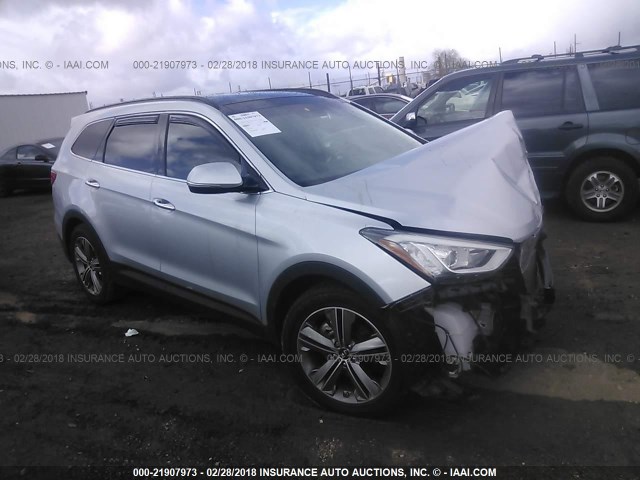 KM8SRDHF6DU001131 - 2013 HYUNDAI SANTA FE LIMITED SILVER photo 1