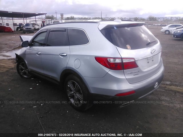 KM8SRDHF6DU001131 - 2013 HYUNDAI SANTA FE LIMITED SILVER photo 3