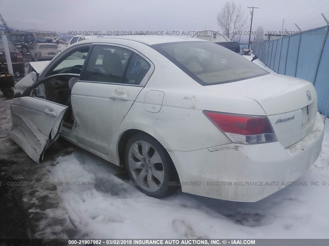 JHMCP26848C062804 - 2008 HONDA ACCORD EXL WHITE photo 3