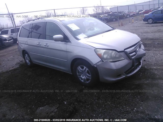 5FNRL388X5B130466 - 2005 HONDA ODYSSEY TOURING SILVER photo 1