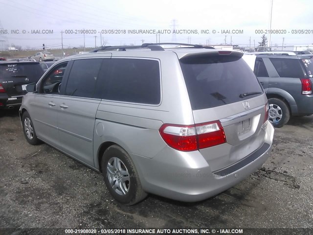 5FNRL388X5B130466 - 2005 HONDA ODYSSEY TOURING SILVER photo 3