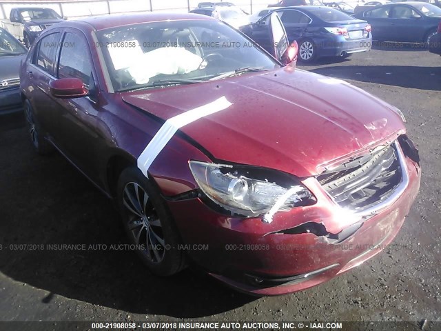 1C3CCBBB7DN706751 - 2013 CHRYSLER 200 TOURING RED photo 1