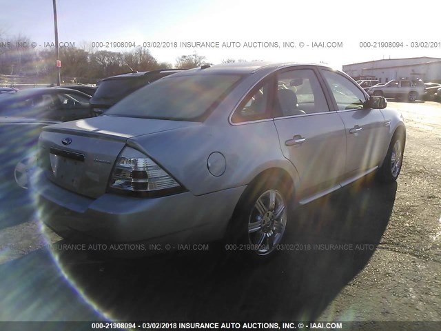 1FAHP25W69G111735 - 2009 FORD TAURUS LIMITED SILVER photo 4