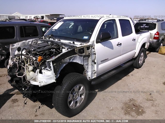 5TFJU4GN2FX065546 - 2015 TOYOTA TACOMA DOUBLE CAB PRERUNNER WHITE photo 2