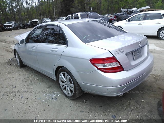 WDDGF8BB8BR162571 - 2011 MERCEDES-BENZ C 300 4MATIC SILVER photo 3