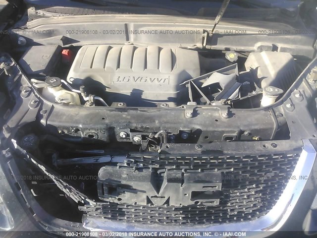 1GKER23748J170078 - 2008 GMC ACADIA SLT-1 BLACK photo 10