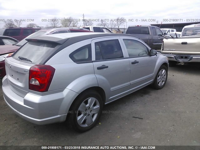 1B3HB48B47D592999 - 2007 DODGE CALIBER SXT GRAY photo 4