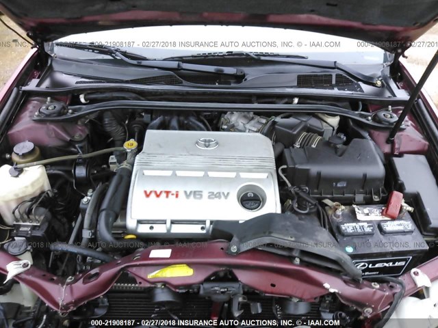 4T1BF32K34U072621 - 2004 TOYOTA CAMRY LE/XLE/SE წითელი ფოტო 10