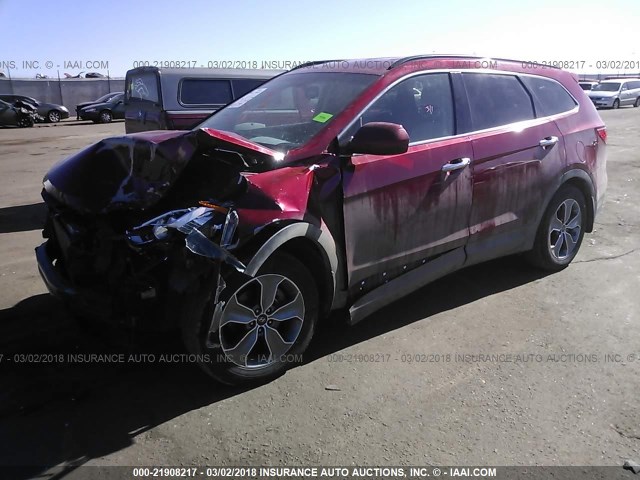 KM8SMDHF7GU148660 - 2016 HYUNDAI SANTA FE SE RED photo 2