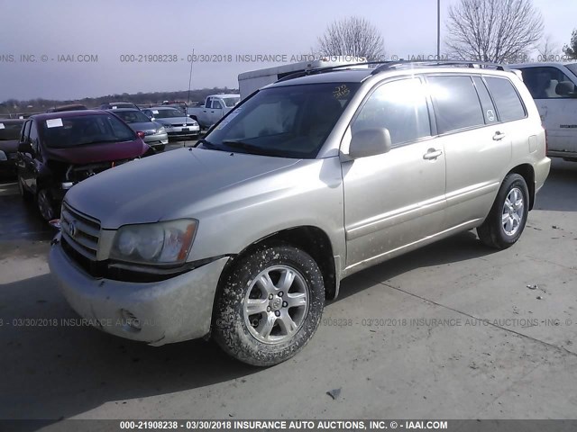 JTEGF21A630079755 - 2003 TOYOTA HIGHLANDER LIMITED GOLD photo 2