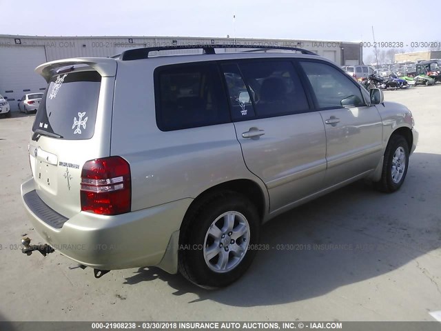 JTEGF21A630079755 - 2003 TOYOTA HIGHLANDER LIMITED GOLD photo 4