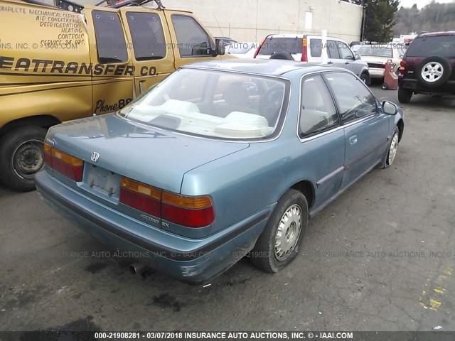 1HGCB7268MA009208 - 1991 HONDA ACCORD EX/EX-R TEAL photo 4