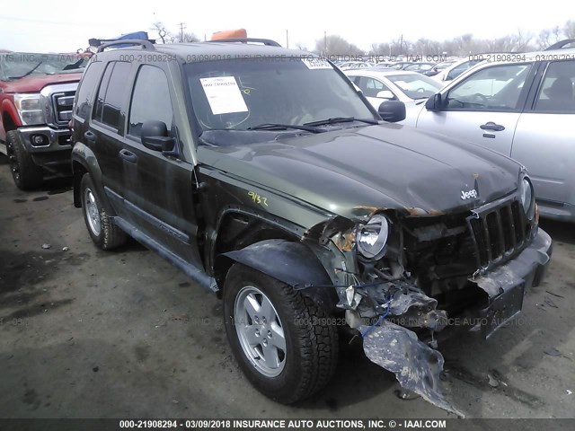 1J4GL48K87W713300 - 2007 JEEP LIBERTY SPORT 绿色 照片 1