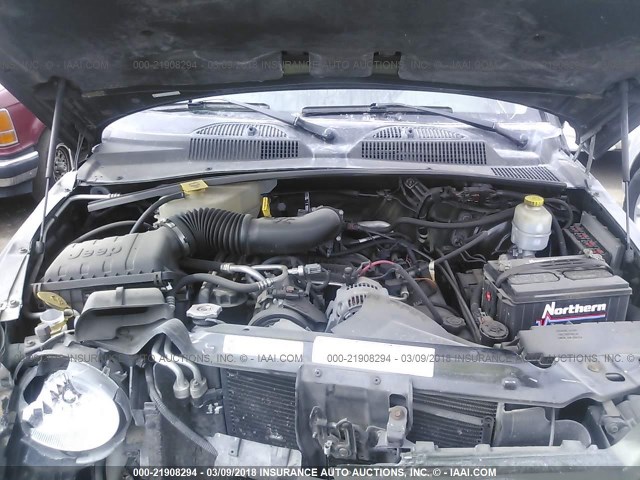 1J4GL48K87W713300 - 2007 JEEP LIBERTY SPORT 绿色 照片 10