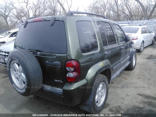 1J4GL48K87W713300 - 2007 JEEP LIBERTY SPORT GREEN photo 4