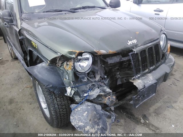1J4GL48K87W713300 - 2007 JEEP LIBERTY SPORT 绿色 照片 6