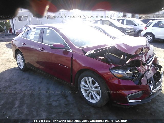 1G1ZE5ST0GF279091 - 2016 CHEVROLET MALIBU LT RED photo 1