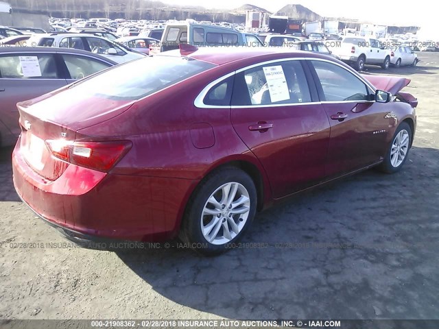 1G1ZE5ST0GF279091 - 2016 CHEVROLET MALIBU LT RED photo 4