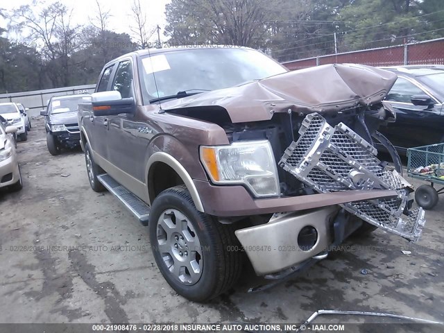 1FTFW1EF7BFB95445 - 2011 FORD F150 SUPERCREW BROWN photo 1