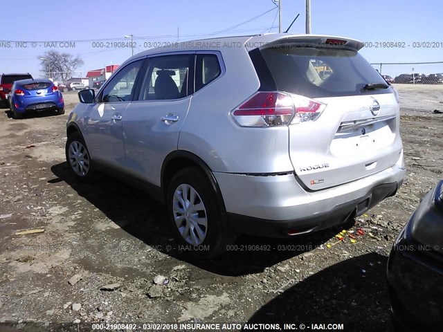 5N1AT2MT1EC850894 - 2014 NISSAN ROGUE S/SL/SV SILVER photo 3