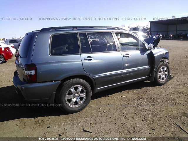 JTEDP21A250055293 - 2005 TOYOTA HIGHLANDER LIMITED GRAY photo 4