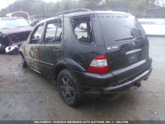 4JGAB75E52A316983 - 2002 MERCEDES-BENZ ML 500 BLACK photo 3