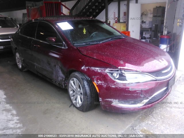 1C3CCCAB1FN649408 - 2015 CHRYSLER 200 LIMITED BURGUNDY photo 1