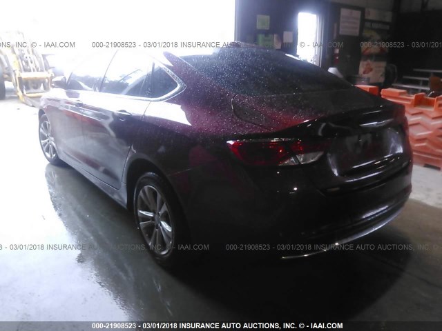 1C3CCCAB1FN649408 - 2015 CHRYSLER 200 LIMITED BURGUNDY photo 3