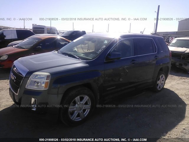 2GKFLVEKXE6341238 - 2014 GMC TERRAIN SLE GRAY photo 2