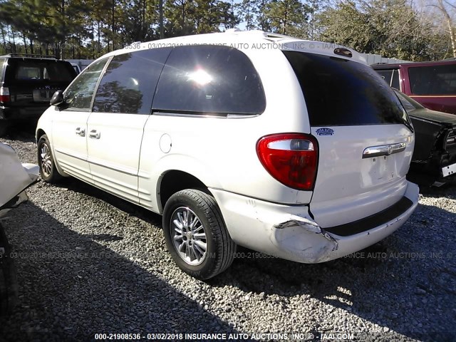 2C8GP64L23R106587 - 2003 CHRYSLER TOWN & COUNTRY LIMITED WHITE photo 3