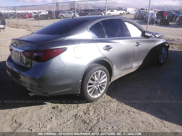 JN1EV7AP4JM362650 - 2018 INFINITI Q50 LUXE/SPORT GRAY photo 4