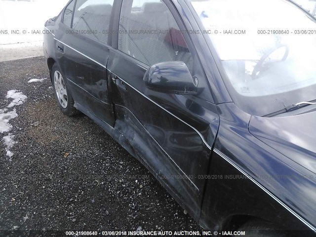 KMHDN45D91U151267 - 2001 HYUNDAI ELANTRA GLS/GT BLACK photo 6