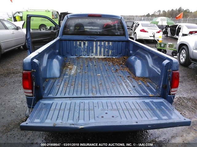 1D7GL12K84S742477 - 2004 DODGE DAKOTA SXT BLUE photo 8