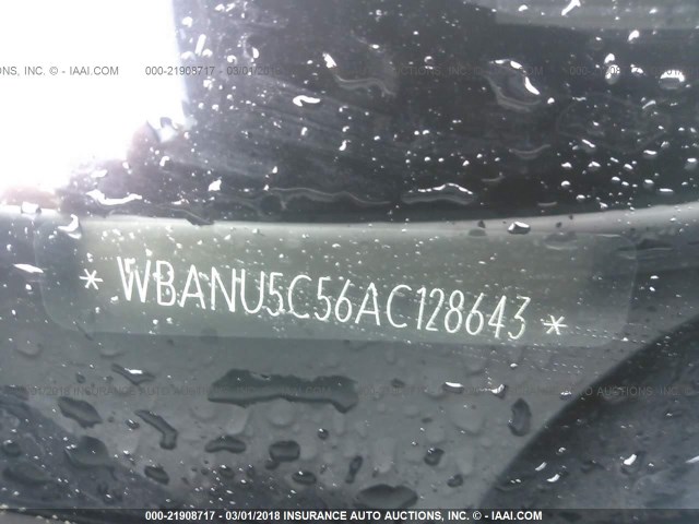WBANU5C56AC128643 - 2010 BMW 528 I WHITE photo 9