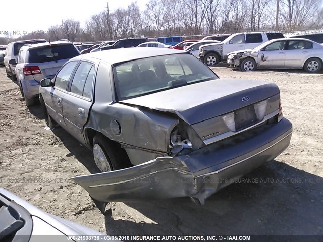 2FAFP71W3YX129676 - 2000 FORD CROWN VICTORIA POLICE INTERCEPTOR SILVER photo 3