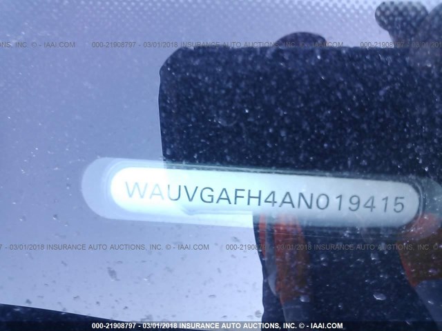 WAUVGAFH4AN019415 - 2010 AUDI S5 PRESTIGE BLACK photo 9