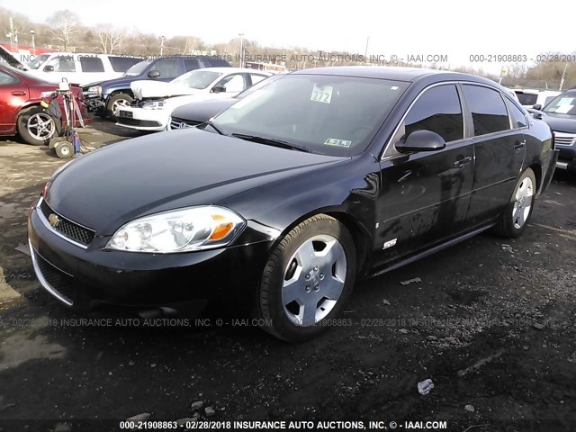 2G1WD57C091210264 - 2009 CHEVROLET IMPALA SS BLACK photo 2