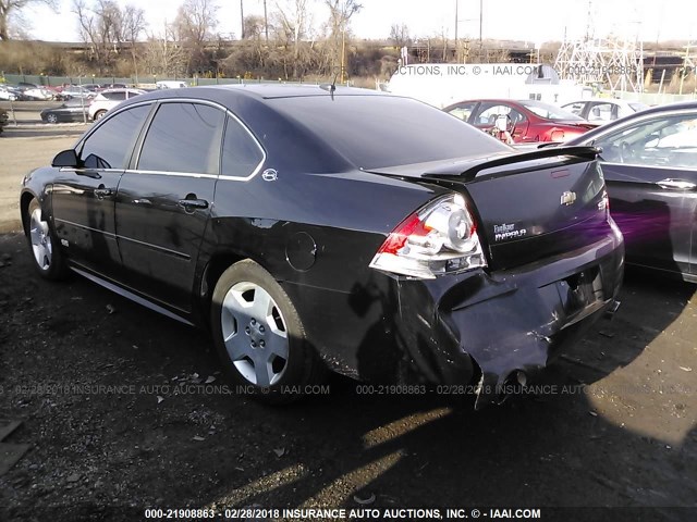 2G1WD57C091210264 - 2009 CHEVROLET IMPALA SS BLACK photo 3