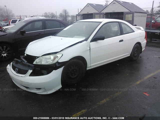1HGEM22164L008024 - 2004 HONDA CIVIC DX VP WHITE photo 2