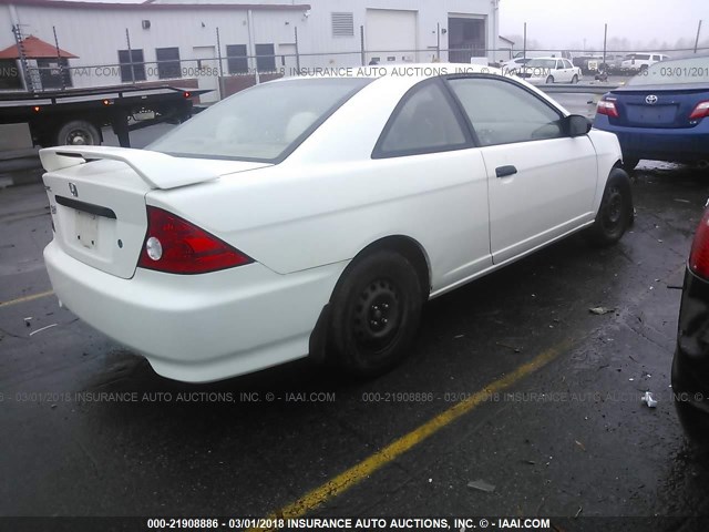 1HGEM22164L008024 - 2004 HONDA CIVIC DX VP WHITE photo 4