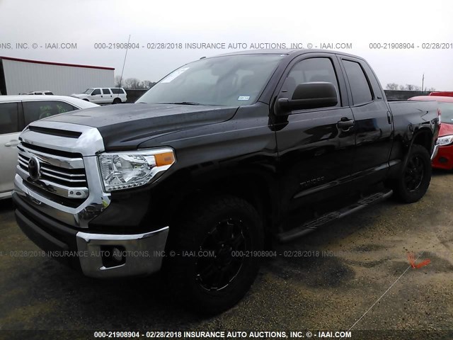 5TFRM5F14GX107112 - 2016 TOYOTA TUNDRA DOUBLE CAB SR/SR5 BLACK photo 2