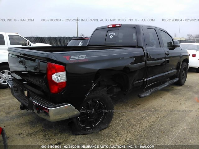 5TFRM5F14GX107112 - 2016 TOYOTA TUNDRA DOUBLE CAB SR/SR5 BLACK photo 4